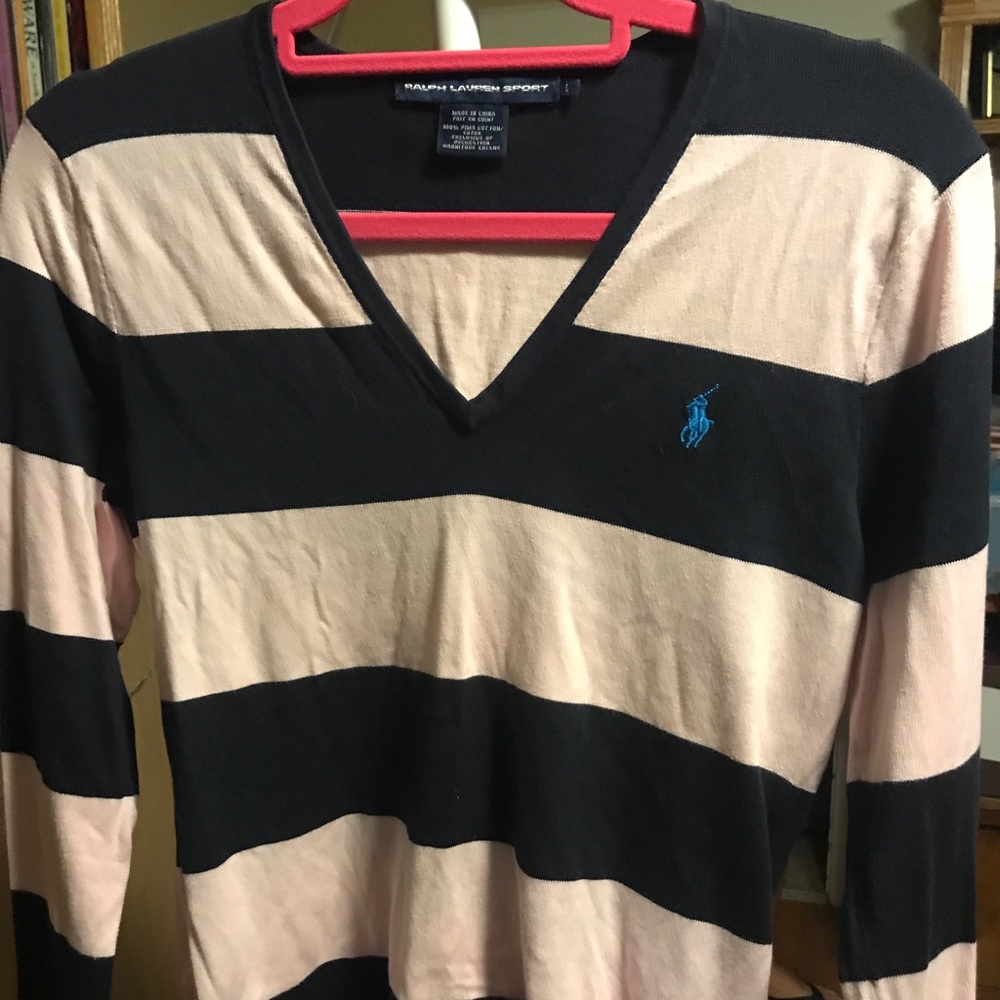 vneck polo sweater